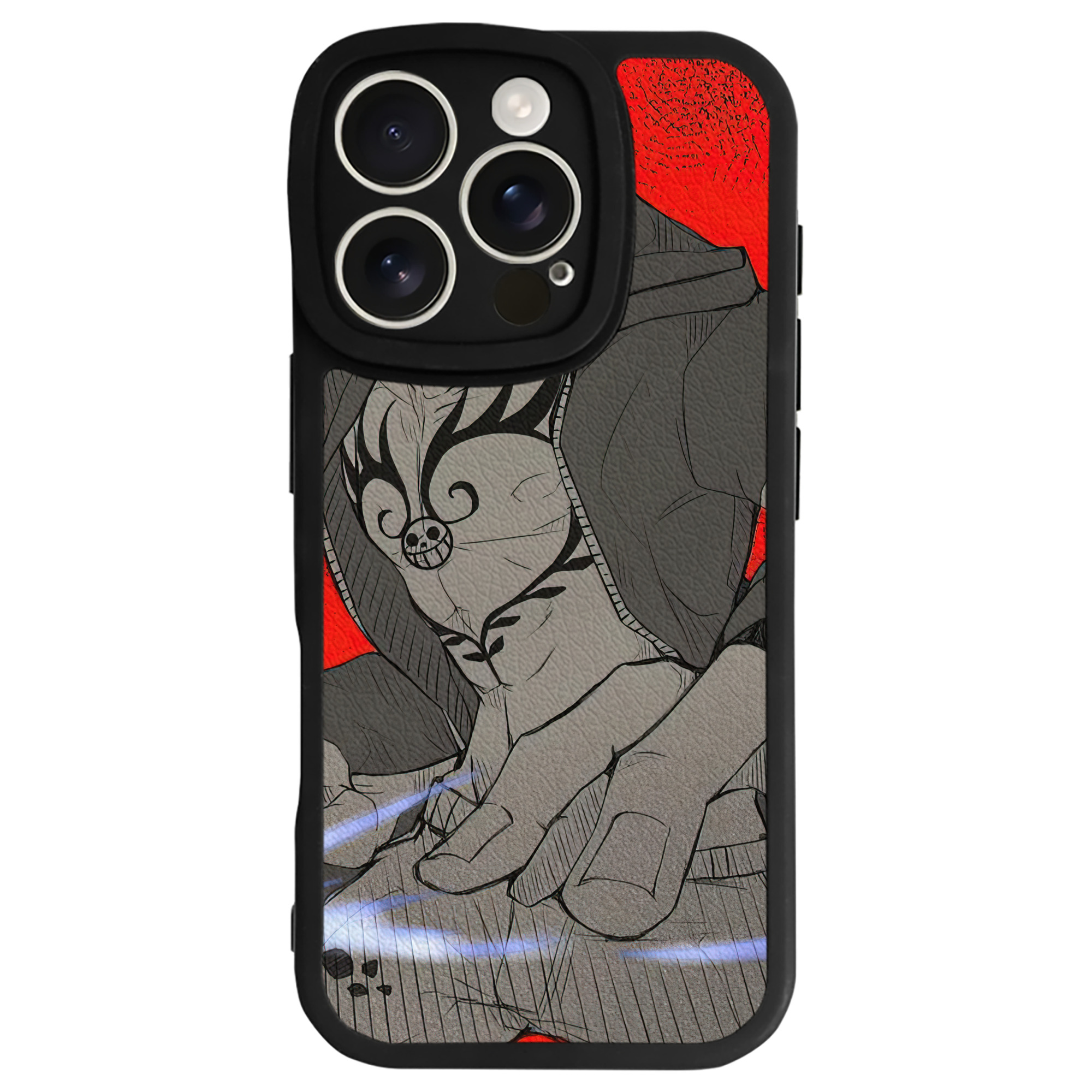 （画像用） ワンピース ONE PIECE 【iPhone 16シリーズ対応】シリコンスマホケース（レザー調） 材質：シリコン